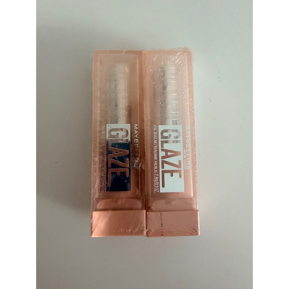Maybelline Lifter Glaze Oil Balm Women 2pc 002 Pink Drip Shiny Lip Duo NWT